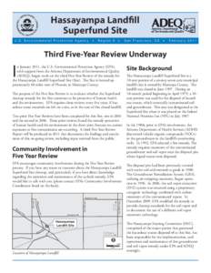 Hassayampa Landfill Superfund Site U.S. Environmental Protection Agency $