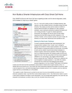 Itron Builds Smarter Infrastructure with Cisco Smart Call Home