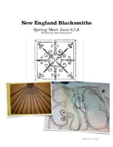 !   New England Blacksmiths Spring Meet June 6,7,8 Brentwood, New Hampshire