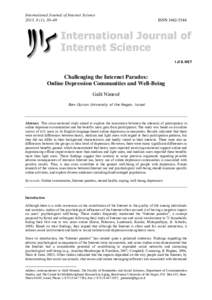 Challenging the Internet Paradox: Online Depression Communities and Well-Being