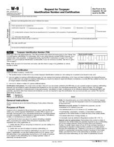 Form W-9 (Rev. January 2011)