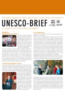 Informationsbrief der hansestädte stralsund und wismar  UNESCO-BRIEF ausgabeoktober-dezember) Rückblick
