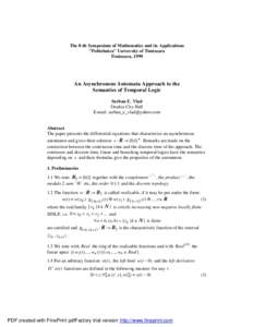 The 8-th Symposium of Mathematics and its Applications 