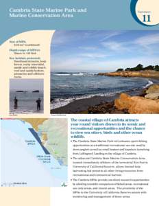 Cambria State Marine Park and Marine Conservation Area Factsheet  11