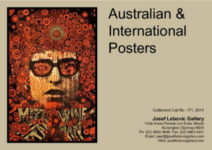 Australian & International Posters Collectors’ List No. 171, 2014