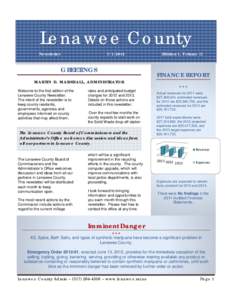 Lenawee County Newsletter[removed]GREETINGS