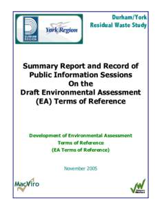 Microsoft Word - Draft EA ToR Information Sessions - Summary Report - FINAL.