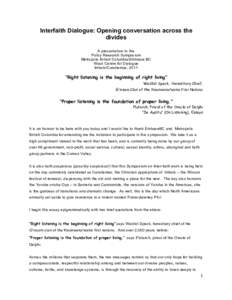 Interfaith dialog / Intersectionality / Religious pluralism / Dialogue / European Council of Religious Leaders / Jewish views on religious pluralism / Fiction / Rhetoric / Literature