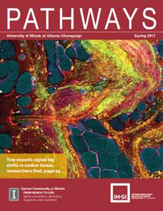 PAT H W AY S University of Illinois at Urbana-Champaign Tiny exports signal big shifts in cancer tissue, researchers find, page 14.