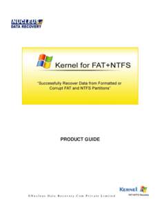 PRODUCT GUIDE  ©Nucleus Data Recovery.Com Private Limited Table of Contents 1.