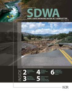 SDWA A Publication of HDR HDR’S SAFE DRINKING WATER ACT NEWSLETTER  INSIDE