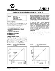 M  AN546 Using the Analog-to-Digital (A/D) Converter