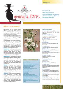 Spring 2012 Autumn 2012 Newsletter of :