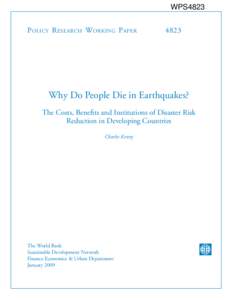 Why Do People Die in Earthquakes