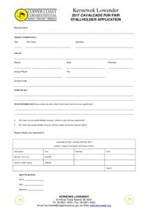 Kernewek Lowender / Kadina /  South Australia / Copper Coast / Fax / Email / Insurance