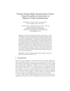 Graph rewriting / Software development / Theoretical computer science / Graph theory / Object Constraint Language / Transformation language / Metamodeling / Model transformation / Predicate transformer semantics / Unified Modeling Language / Systems engineering / Software engineering