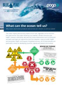 a  Initiative What can the ocean tell us? Why ocean observation products and services are vital for us and our planet