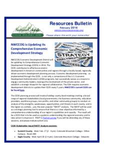 Resources Bulletin February 2016 NW COLORADOBUSI N ESS.ORG  P lease share this w ith your netw orks!