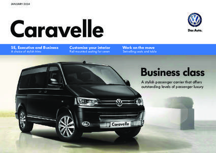 JANUARY[removed]Caravelle SE, Executive and Business  Customise your interior