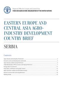 Regional Oﬃce for Europe and Central Asia  FOOD AND AGRICULTURE ORGANIZATION OF THE UNITED NATIONS EASTERN EUROPE AND CENTRAL ASIA AGROINDUSTRY DEVELOPMENT