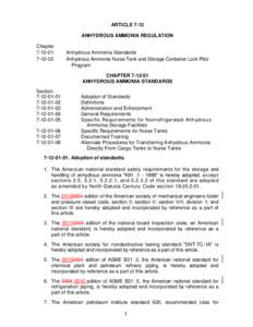 ARTICLE 7-12 ANHYDROUS AMMONIA REGULATION Chapter[removed]