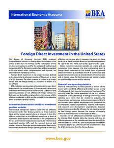 International Economic Accounts  Foreign Direct Di t Investment I t