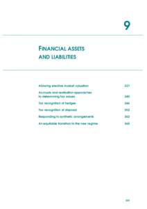 9 FINANCIAL ASSETS AND LIABILITIES Allowing elective market valuation