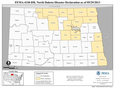 FEMA-4118-DR, North Dakota Disaster Declaration as of[removed]CANADA Divide  Burke
