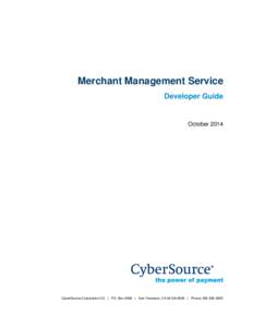 Title Page  Merchant Management Service Developer Guide  October 2014