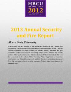 2013 Annual Security and Fire Report