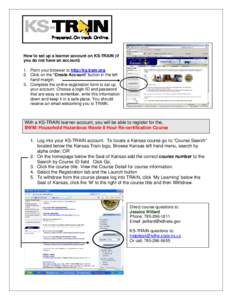 Microsoft Word - KS-TRAIN HHW Course Instructions.doc