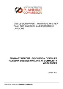 DISCUSSION PAPER – TOWARDS AN AREA PLAN FOR KNUCKEY AND IRONSTONE LAGOONS SUMMARY REPORT - DISCUSSION OF ISSUES RAISED IN SUBMISSIONS AND AT COMMUNITY