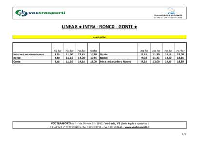 LINEA 8 VERBANIA-OGGEBIO (GONTE)