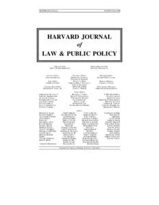 MASTHEAD1 [V22].DOC:08:34 PM HARVARD JOURNAL of