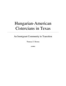 Hungarian-American Cistercians