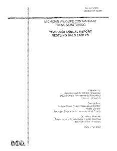 Revised[removed]MI/DEQ/WD[removed]MICHIGAN WILDLIFE CONTAMINANT TREND MONITORING YEAR 2000 ANNUAL REPORT