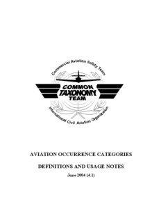 AVIATION OCCURRENCE CATEGORIES DEFINITIONS AND USAGE NOTES June[removed])