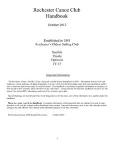 Single-handed sailing / Sunfish / Canoe sailing / American Canoe Association / Sailing / Rideau Canoe Club / Wawasee Yacht Club / Boating / Sports / Dinghies