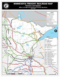 MINNESOTA FREIGHT RAILROAD MAP Volumes and Speeds Office of Freight and Commercial Vehicle Operations April, 2009