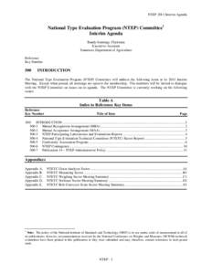 Agenda of the Laws and Regulations Committee