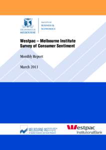 Westpac – Melbourne Institute Survey of Consumer Sentiment Monthly Report March 2011  Westpac – Melbourne Institute Consumer Sentiment Index