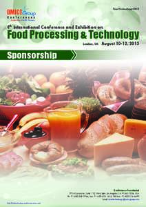 Food Technology4th International Conference and Exhibition on Food Processing & Technology London, UK