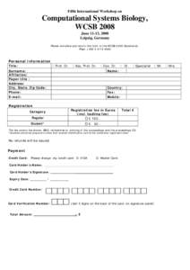 APPLICATION FORM HOTEL ACCOMODATION & TOURS