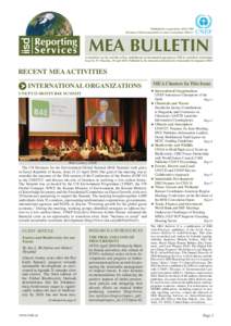 Published in cooperation with UNEP Division of Environmental Law and Conventions (DELC) UNEP  MEA BULLETIN