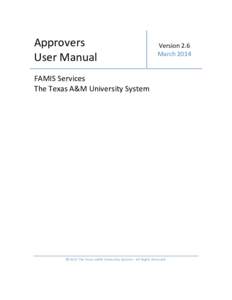Approvers User Manual Version 2.6 March 2014