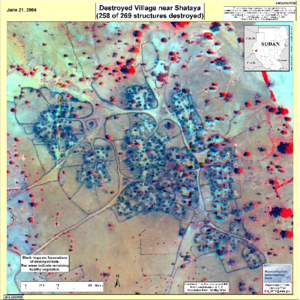 Destroyed Village near Shataya