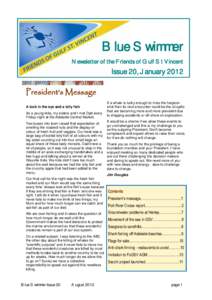 Blue Swimmer Newsletter of the Friends of Gulf St Vincent Issue 20, January[removed]President’s Message