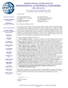 INTERNATIONAL FEDERATION OF  PROFESSIONAL & TECHNICAL ENGINEERS AFL-CIO & CLC 501 3rd Street, NW, Suite 701, Washington, DC[removed]4880 • FAX[removed] • www.ifpte.org