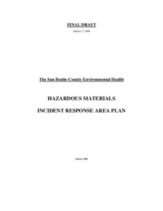 FINAL DRAFT January 3, 2008 The San Benito County Environmental Health  HAZARDOUS MATERIALS