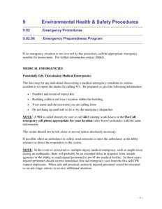 9  Environmental Health & Safety Procedures 9.02